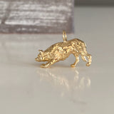 9CT Gold Border Collie Charm Or Necklace