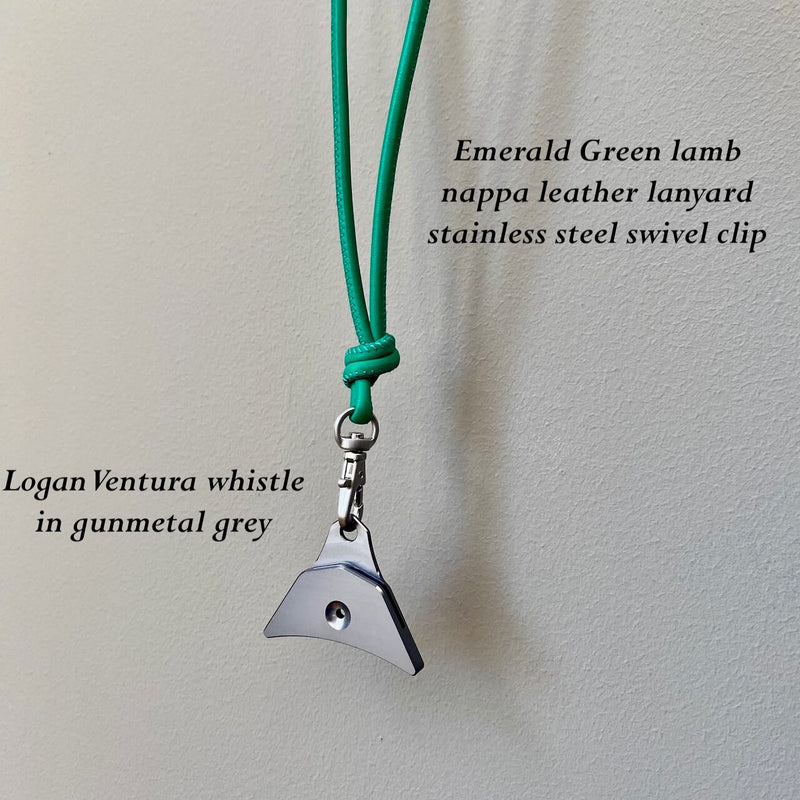 Logan ventura whistle and leather lanyard